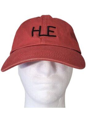 HLE HUNTING LIFT EAT Red 100% Cotton Dad Hat - One Size